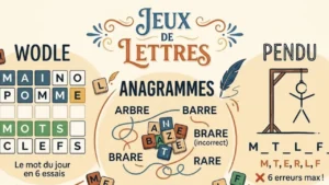 Photo : Jeux de lettres en Français, Wordle, Anagtammes, Pendu...